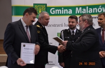 Przekazanie sprzetu dla osp malanow     