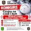 kolorowa grafika z czerwonymi elementami i bialymi napisami na zdjeciu czujka dymu i czadu